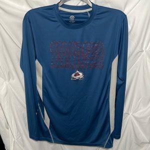 Colorado Avalanche Long Sleeved Shirt Hockey NHL Size Lay Unisex